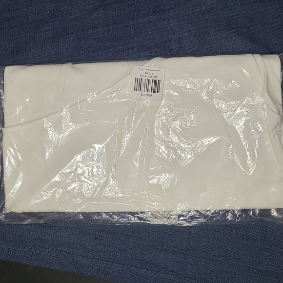 WHITE ONE SHOULDER FOXY TOP - Picture 2 of 4